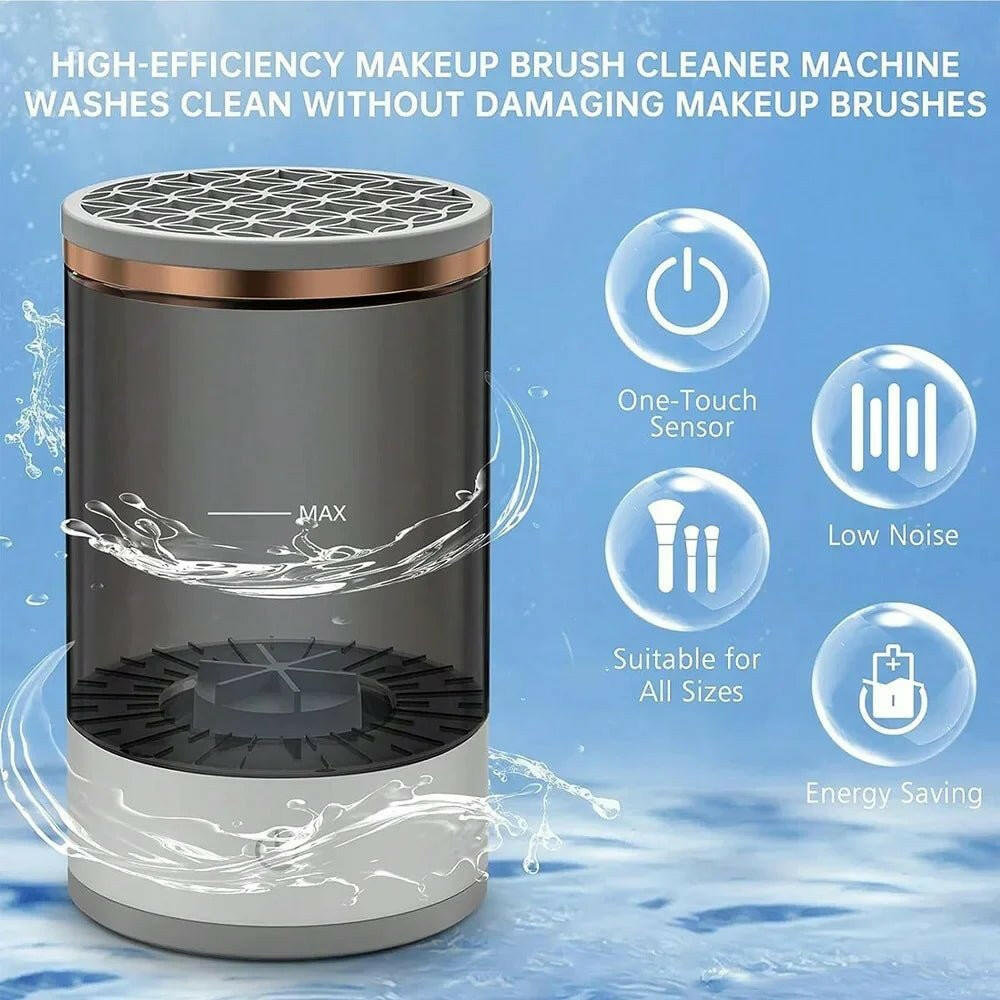 Automatic Brush Cleaner Electric Makeup Brush Cleaning Machine Fast Clean Dryer - GadgetGrid