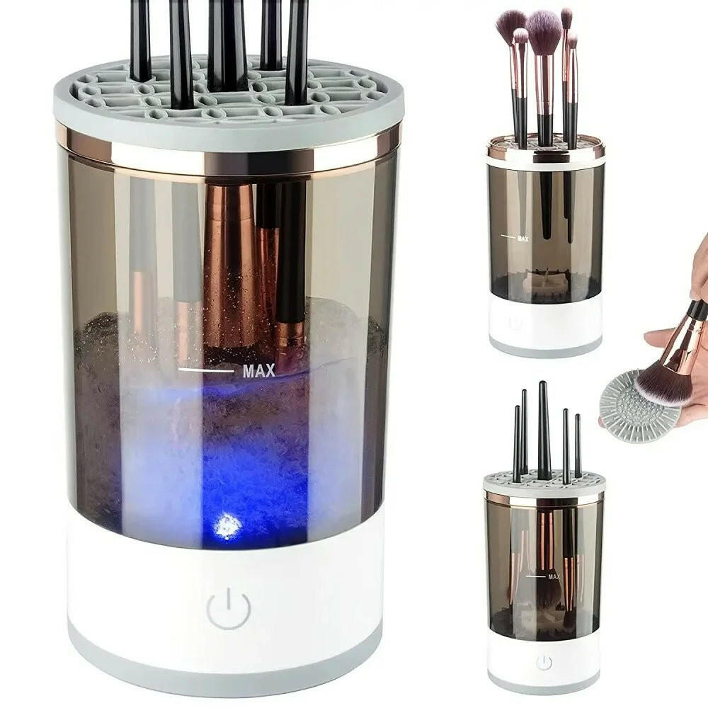 Automatic Brush Cleaner Electric Makeup Brush Cleaning Machine Fast Clean Dryer - GadgetGrid