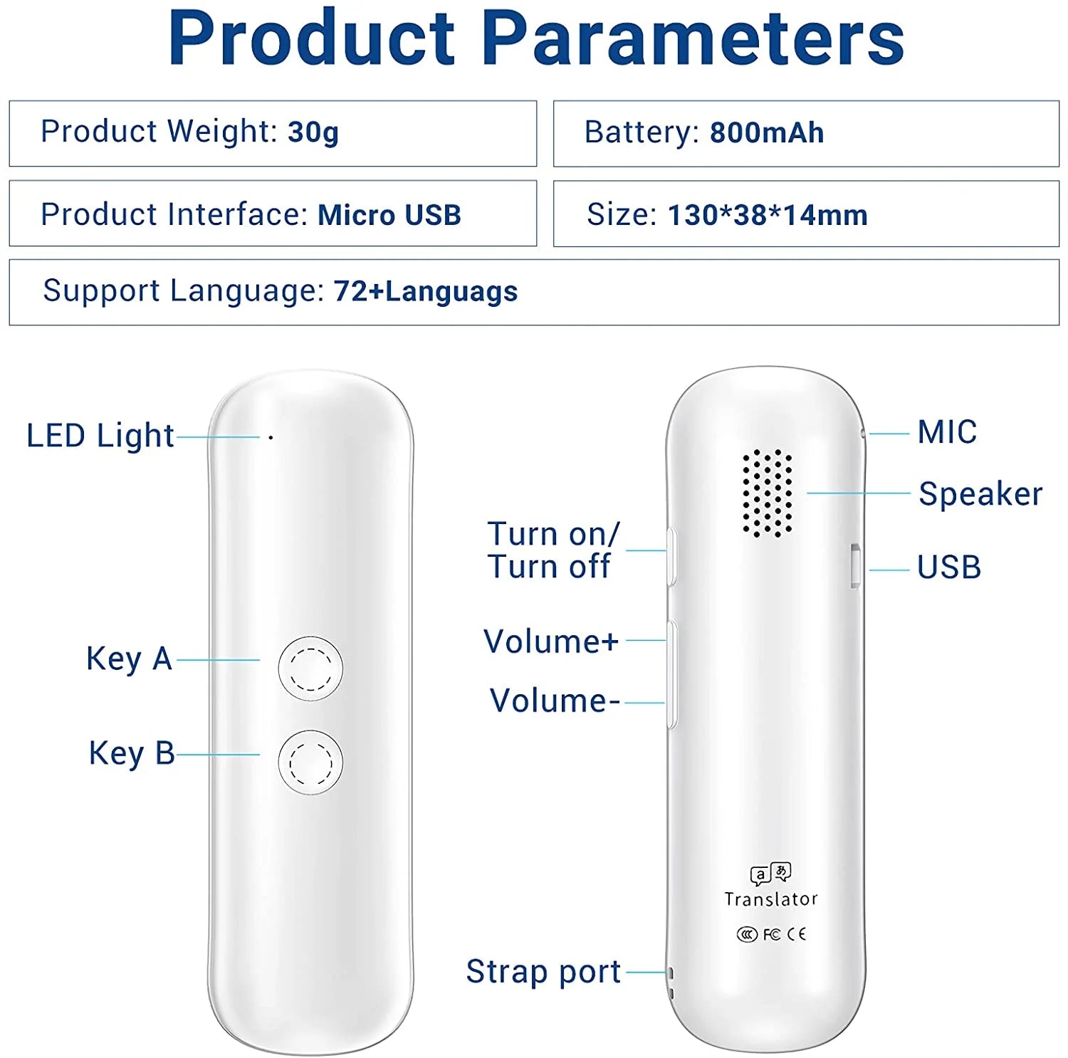 Language Translator Device Portable Foreign Language Real - Time 2 - Way Translations - GadgetGrid