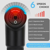 Massage Gun Percussion Massager Deep Tissue Muscle Vibrating Relaxing + 4 Heads - GadgetGrid