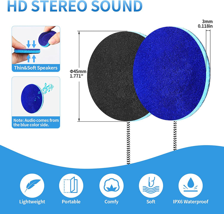 Sleep Ultra Thin Pillow Speakers with Stereo for Sleep Headphones. Headband Headphone Replacement - GadgetGrid