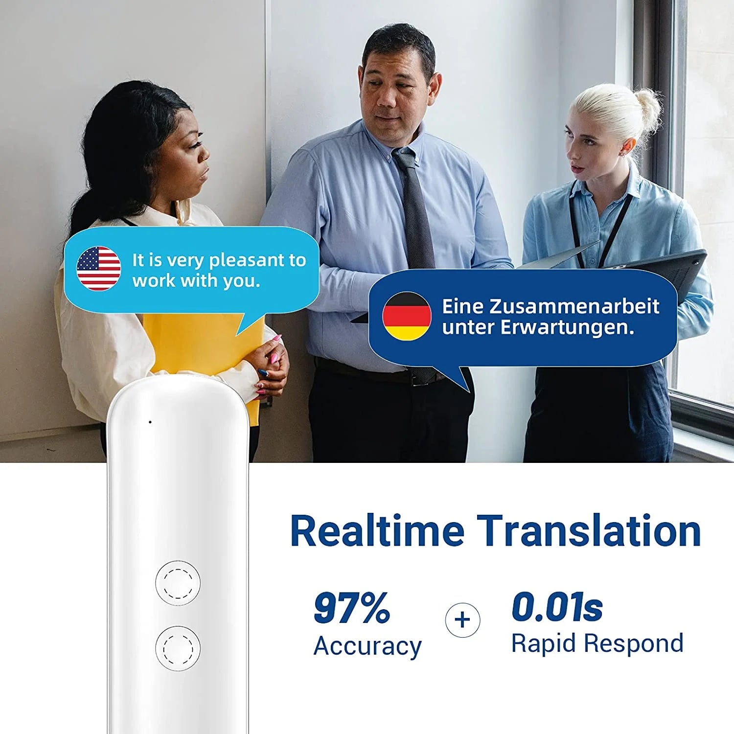 Language Translator Device Portable Foreign Language Real - Time 2 - Way Translations - GadgetGrid