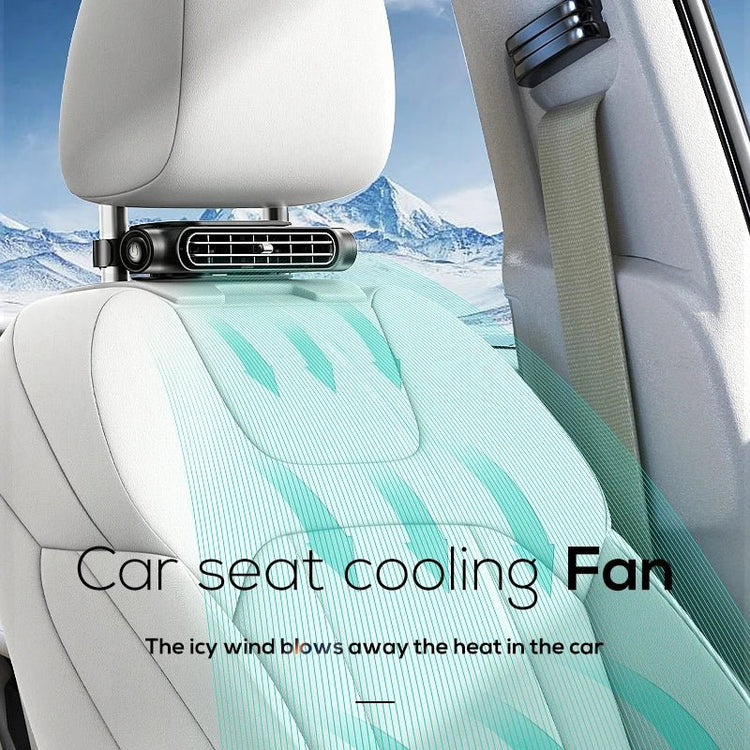 Car Headrest Cooling Air Fan 3 Speeds Adjustable Car Interior Rear Headrest Fan Cooler Air Cooling Fan Summer Car Accessories - GadgetGrid