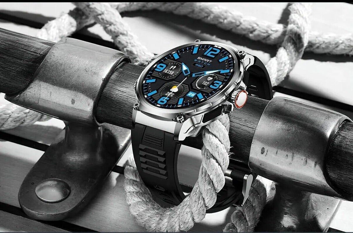 1.85" Ultra HD Smartwatch GPS Bluetooth Call Health Monitoring Watch Gym Gift - GadgetGrid