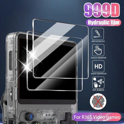 Glass+Bag for R36S/R35S Screen Protector Tempered Glass Film & EVA Portable Storage Case R36S Console Protector Accessories Set - GadgetGrid