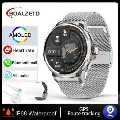 1.85" Ultra HD Smartwatch GPS Bluetooth Call Health Monitoring Watch Gym Gift - GadgetGrid