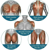 Massage Gun Percussion Massager Deep Tissue Muscle Vibrating Relaxing + 4 Heads - GadgetGrid