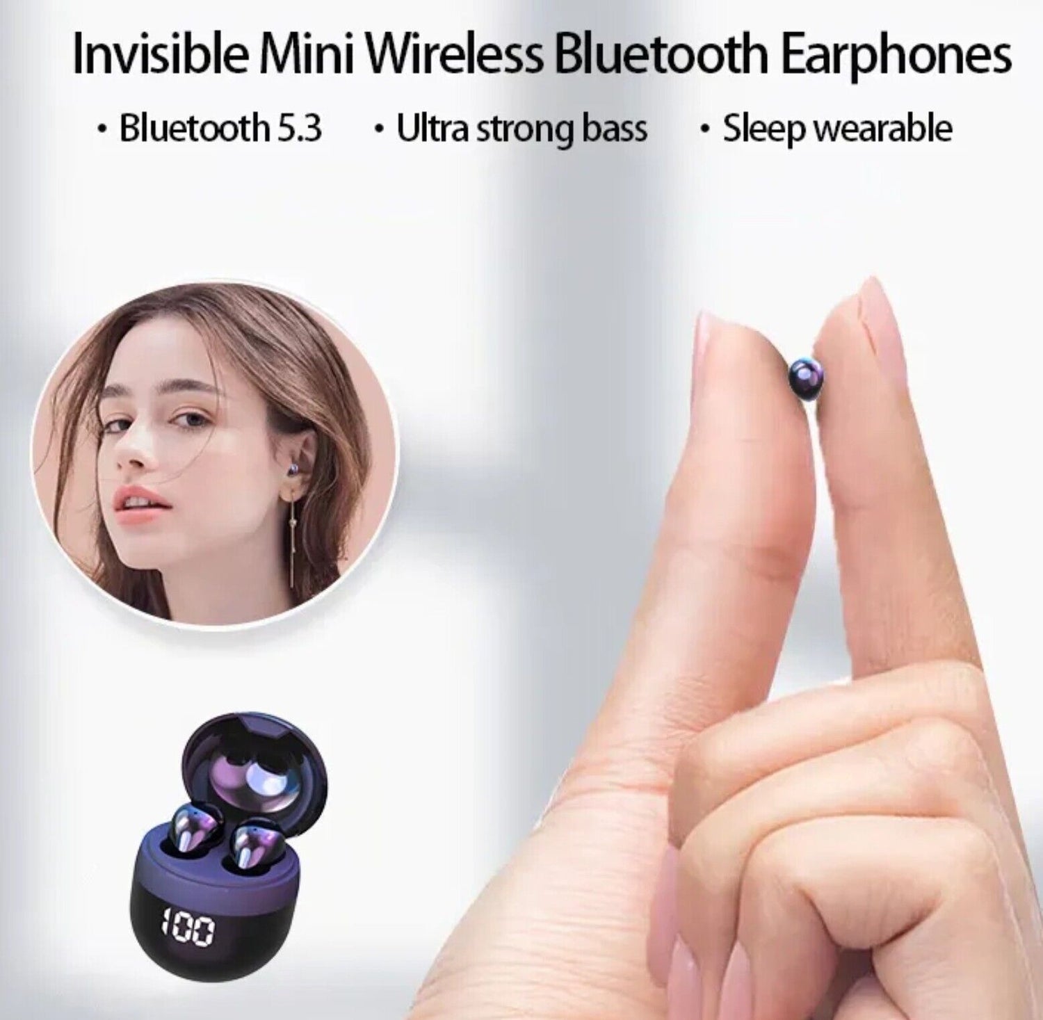 TWS Mini Earbuds Invisible Sleep Headphone - GadgetGrid