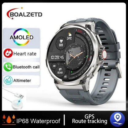 1.85" Ultra HD Smartwatch GPS Bluetooth Call Health Monitoring Watch Gym Gift - GadgetGrid