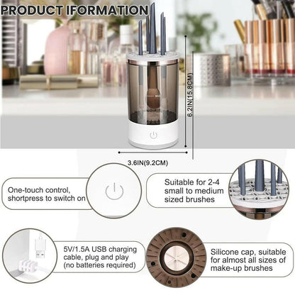 Automatic Brush Cleaner Electric Makeup Brush Cleaning Machine Fast Clean Dryer - GadgetGrid