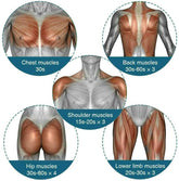 Massage Gun Percussion Massager Deep Tissue Muscle Vibrating Relaxing + 4 Heads - GadgetGrid