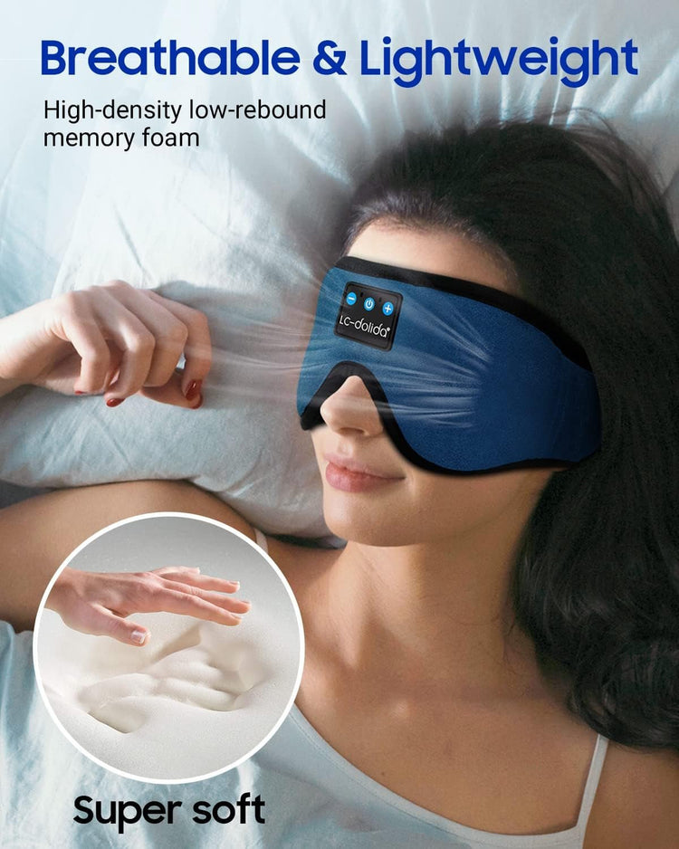 Sleeping Headphones Eye Mask, Sleep Mask with Bluetooth Headphones 3D Eye Mask Wireless - GadgetGrid