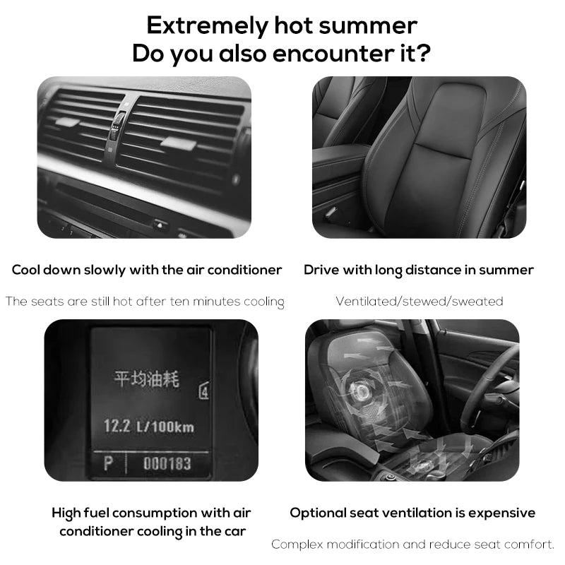 Car Headrest Cooling Air Fan 3 Speeds Adjustable Car Interior Rear Headrest Fan Cooler Air Cooling Fan Summer Car Accessories - GadgetGrid