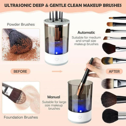 Automatic Brush Cleaner Electric Makeup Brush Cleaning Machine Fast Clean Dryer - GadgetGrid