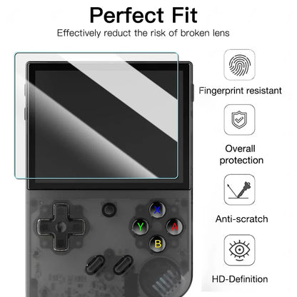 Glass+Bag for R36S/R35S Screen Protector Tempered Glass Film & EVA Portable Storage Case R36S Console Protector Accessories Set - GadgetGrid