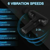 Massage Gun Percussion Massager Deep Tissue Muscle Vibrating Relaxing + 4 Heads - GadgetGrid